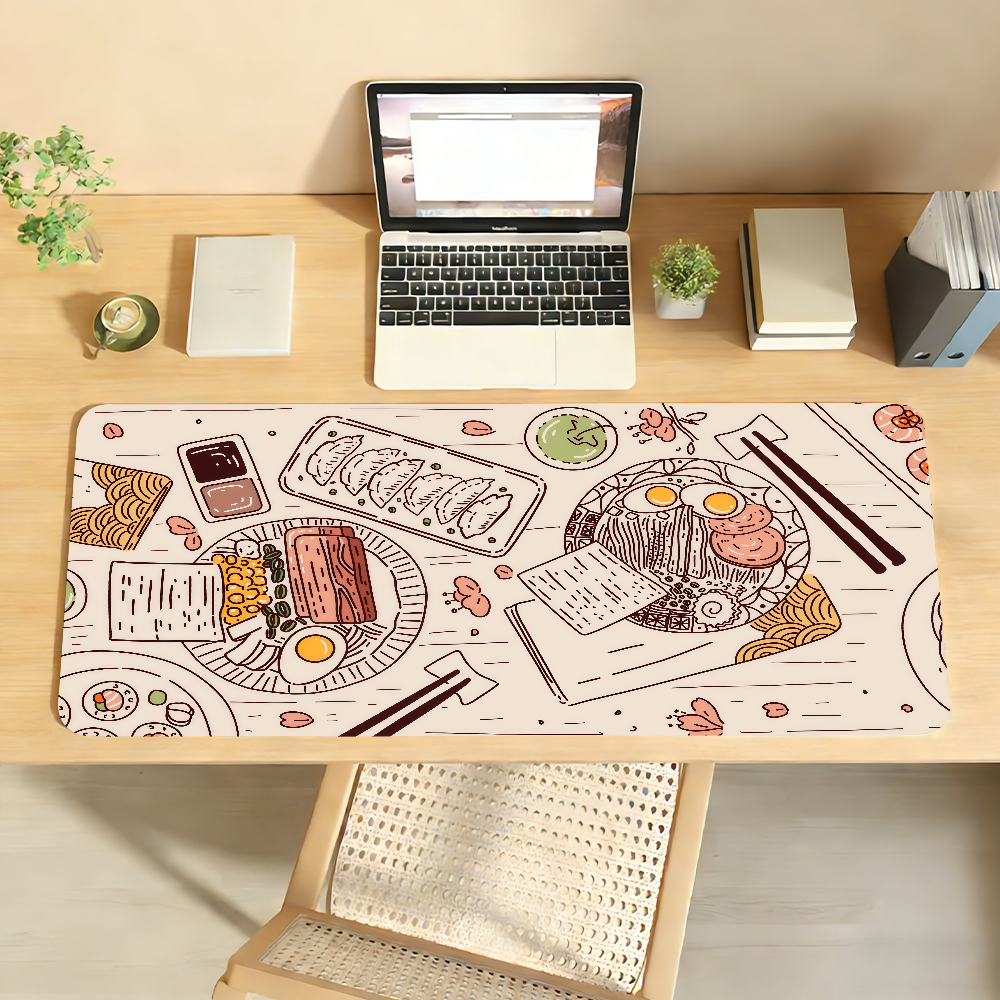 Gaming Accessories Retro - Retro Japanese Ramen Mouse Pad Non-slip