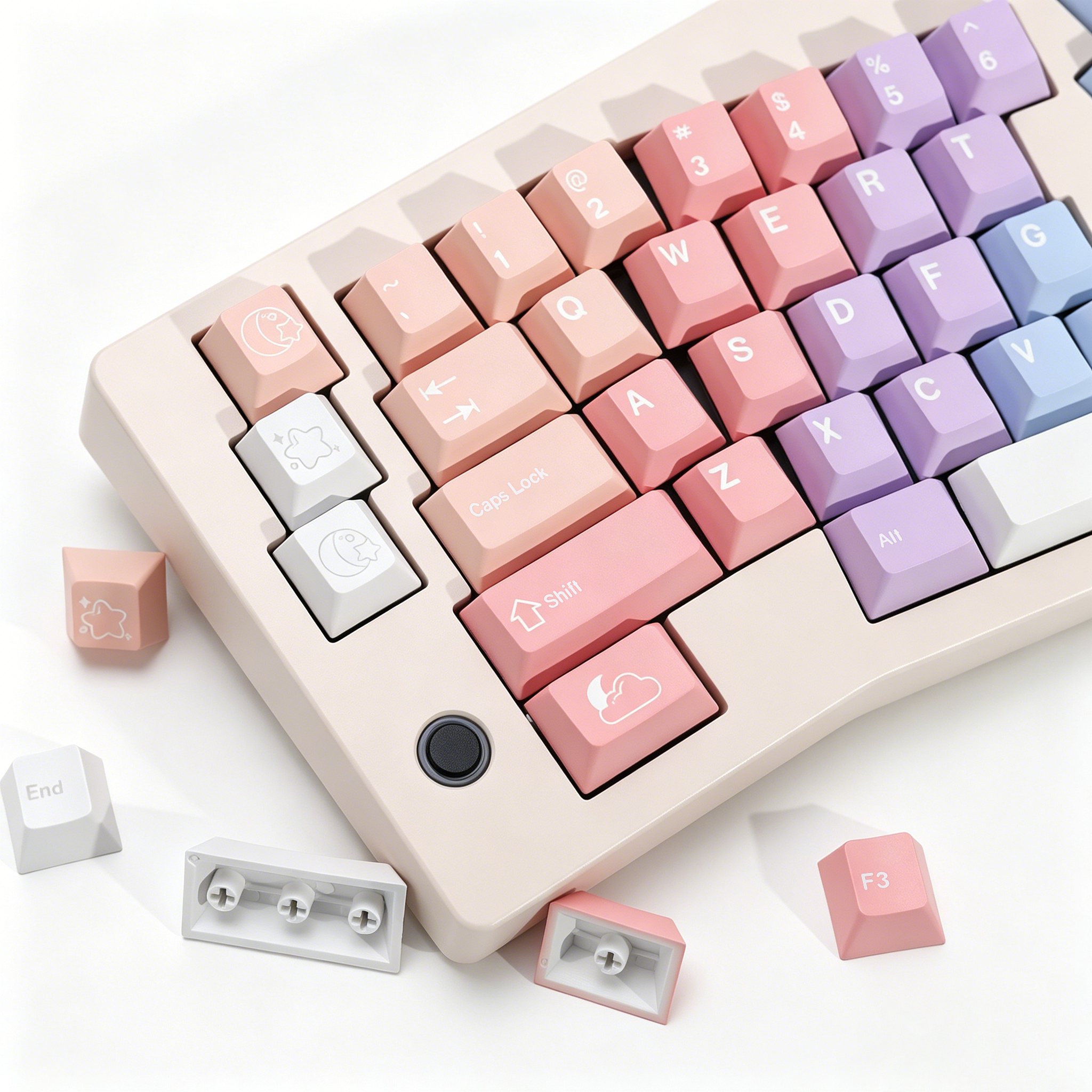 Gaming Set Accessories - KBDiy Dreamscape Theme Keycaps Gradient Cherry