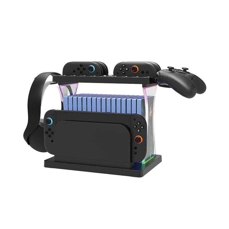 Gaming Accessories Organizer - For Switch2 Console Organizer with RGB