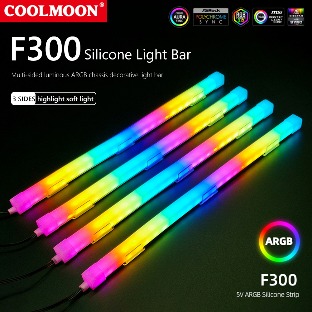 Rgb Hub Sync - 1/2PCS COOLMOON 30cm Aluminum alloy RGB