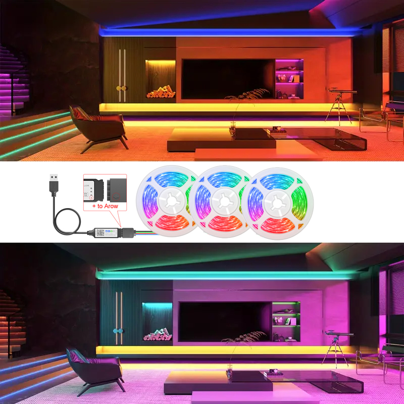 5V USB RGB Led Strip Lights Bl - огляд і ціна Gaming Accessories Bedroom