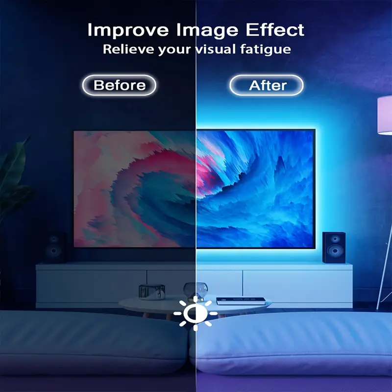 5V USB RGB Led Strip Lights Bl - огляд і ціна Gaming Accessories Bedroom