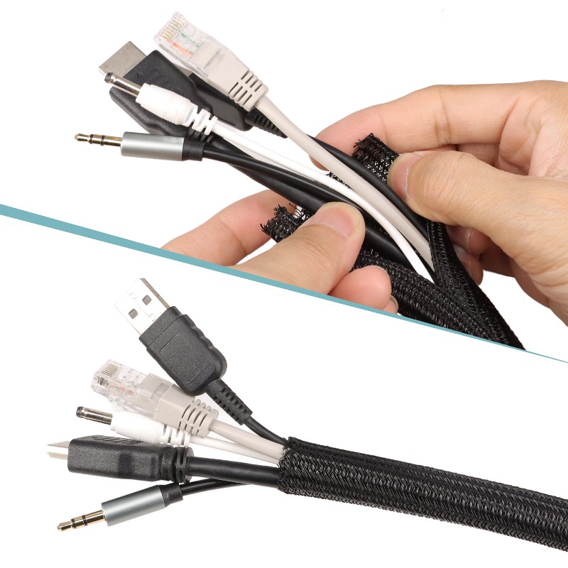 3/5/10m Black PET Braided Cabl - огляд і ціна Cable Sleeve Braided