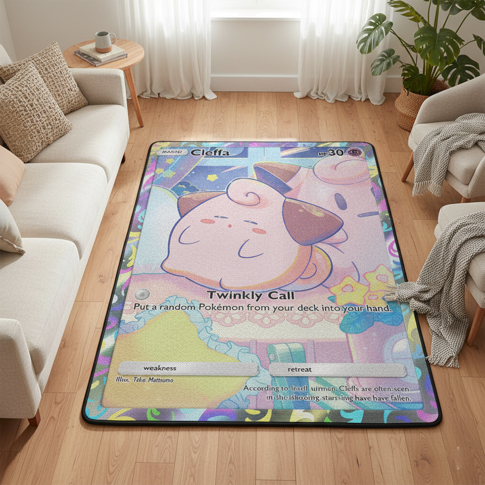 Pokemon Cleffa Anime Rug Kawai - огляд і ціна Gaming Accessories For Room