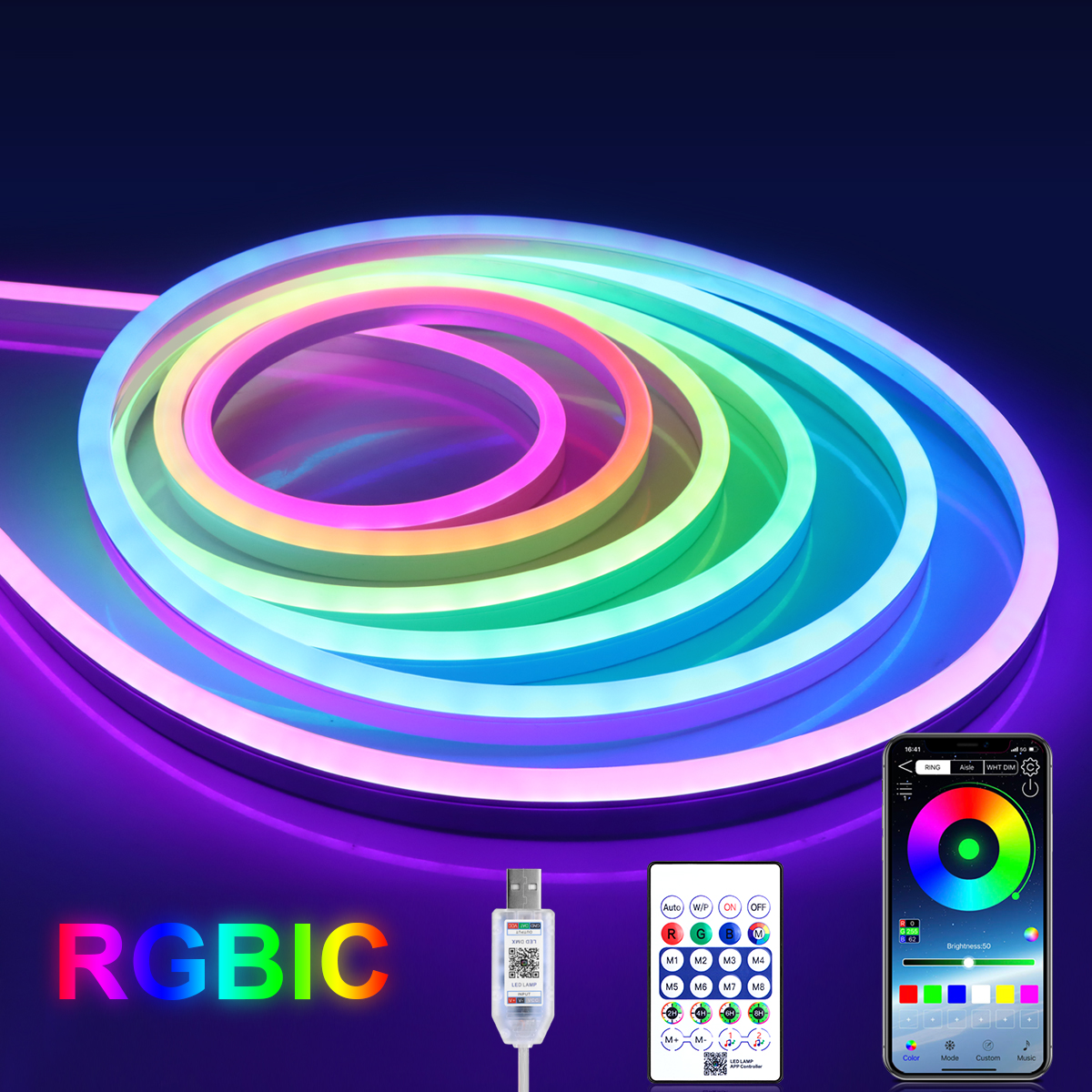 2/3/5/10M Smart APP Control RG - огляд і ціна Gaming Accessories Bedroom