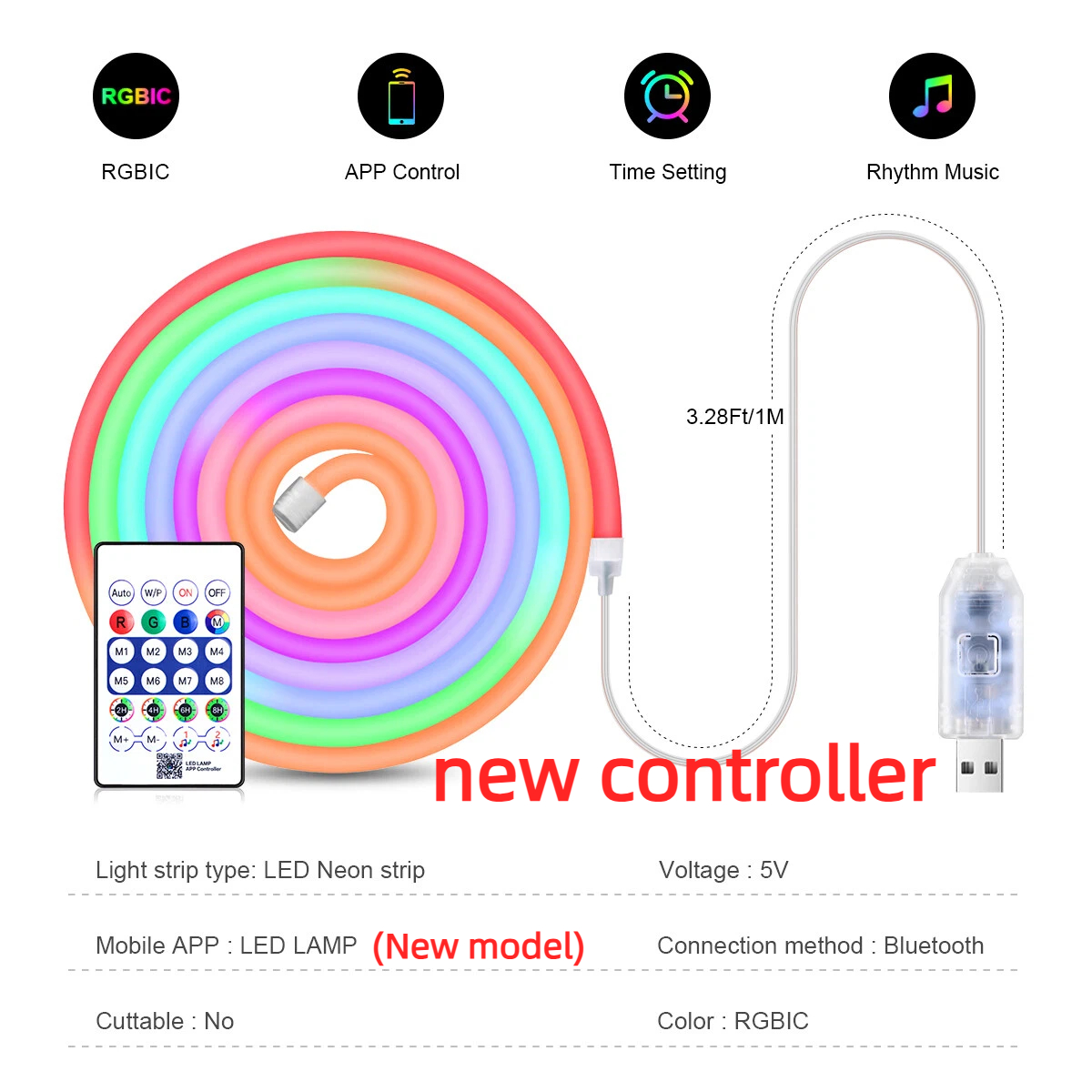 2/3/5/10M Smart APP Control RG - огляд і ціна Gaming Accessories Bedroom