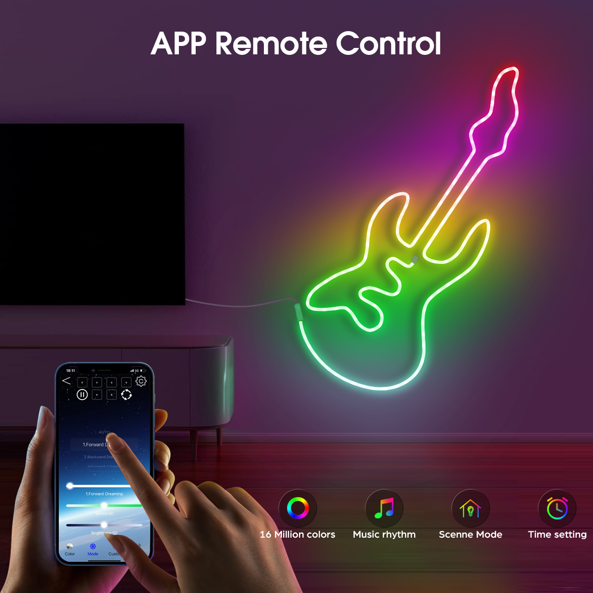 2/3/5/10M Smart APP Control RG - огляд і ціна Gaming Accessories Bedroom