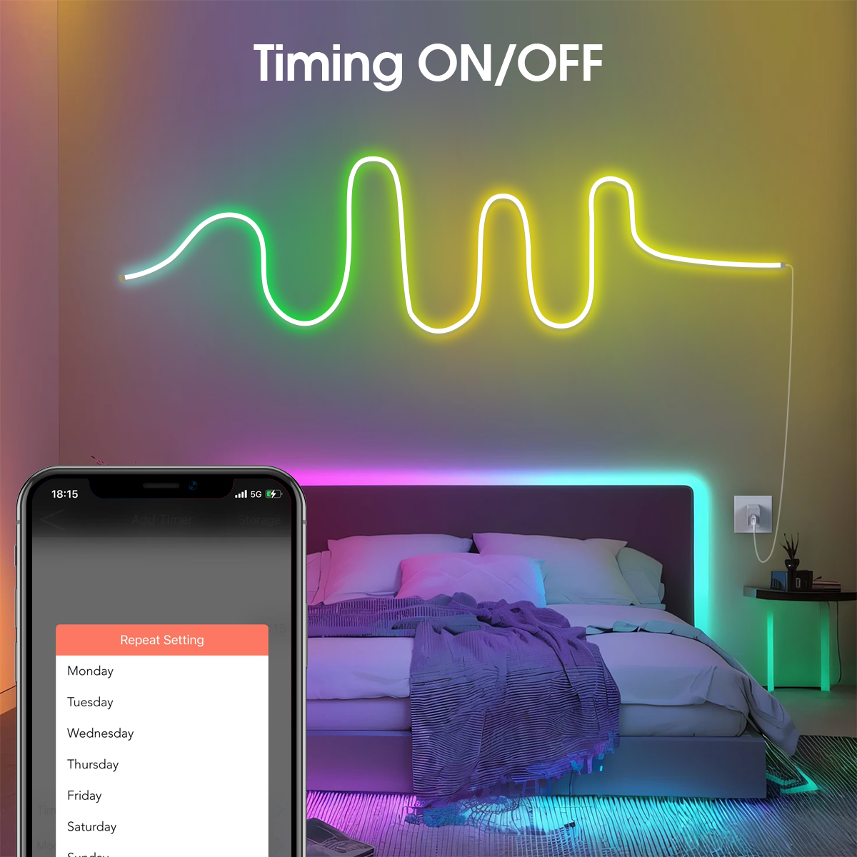 2/3/5/10M Smart APP Control RG - огляд і ціна Gaming Accessories Bedroom