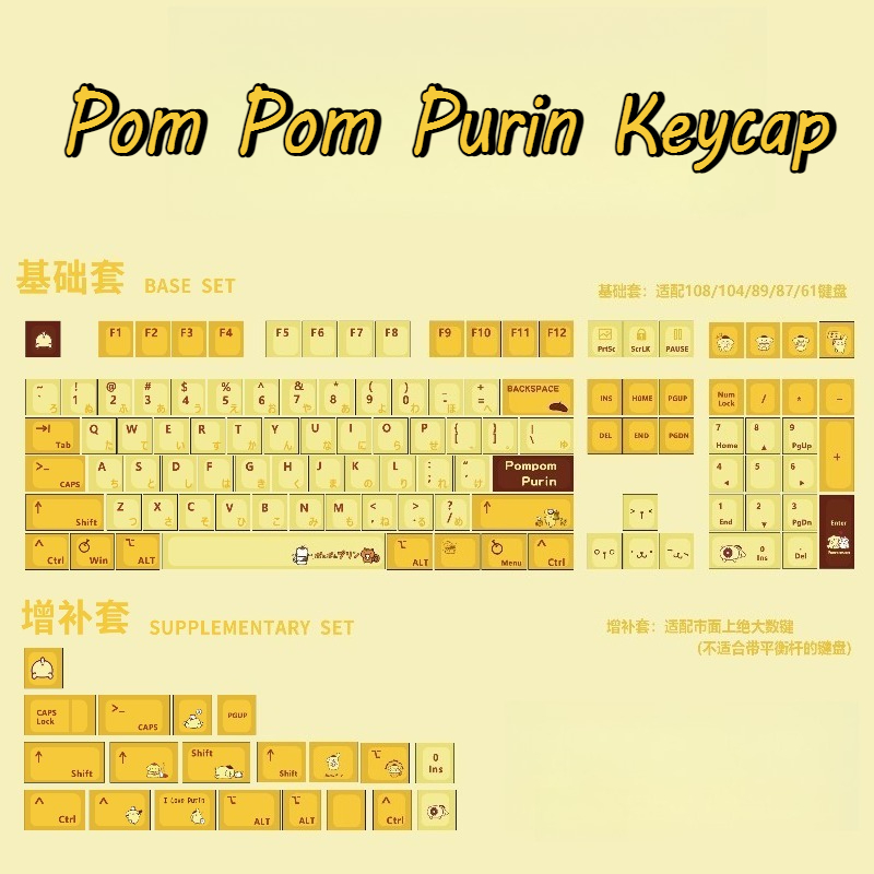 PomPomPurin Keycap Set for Gam - огляд і ціна Gaming Set Accessories