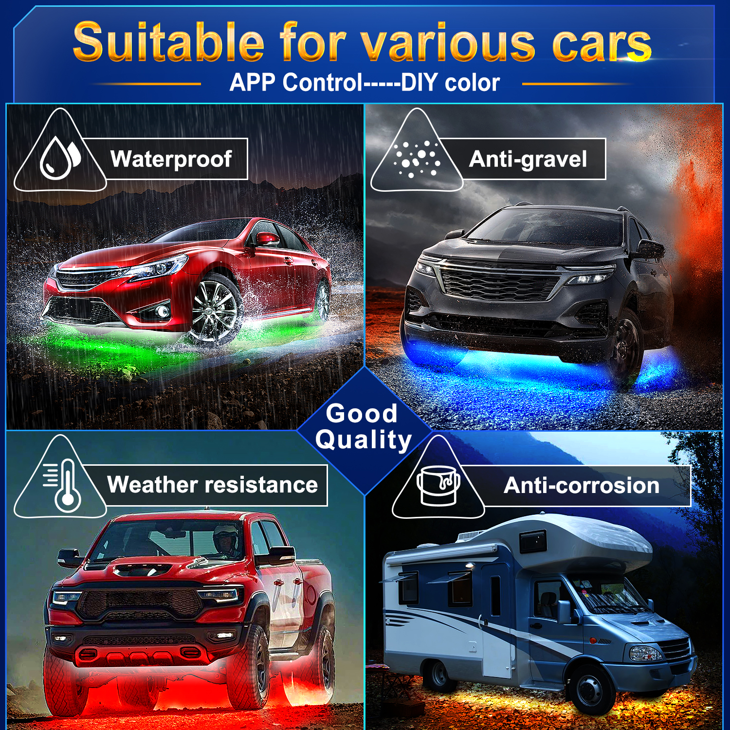 RGB Car Underglow Strip Lights - огляд і ціна Rgb Hub Sync
