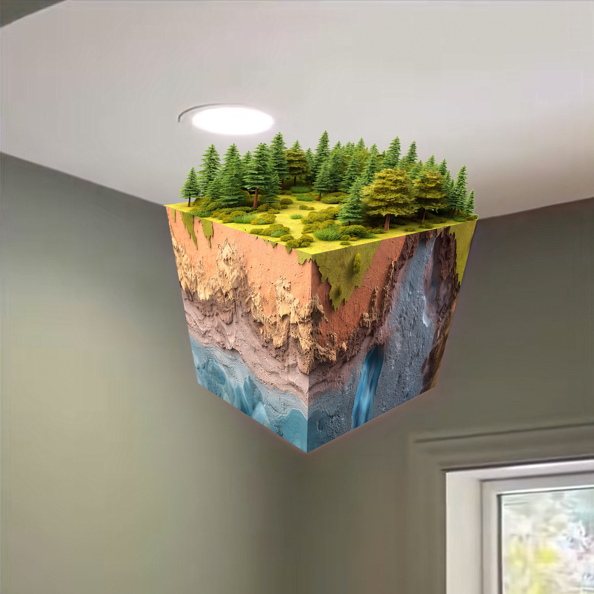 Realistic 3D Grass Cube Wall D - огляд і ціна Gaming Accessories Bedroom