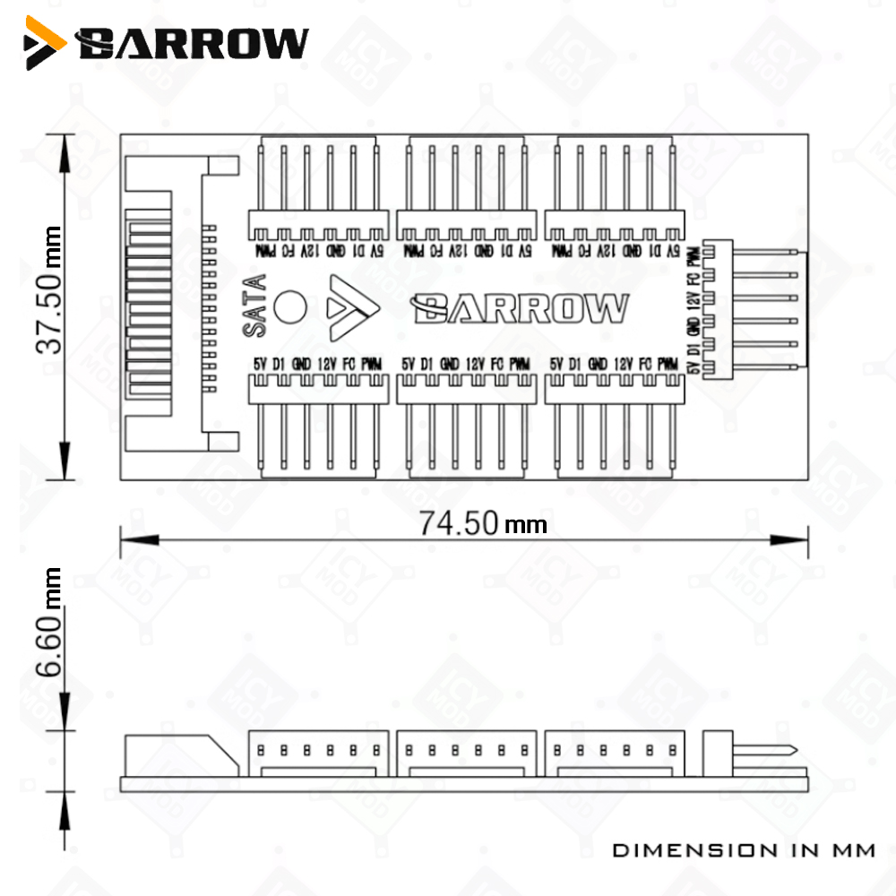 Barrow 7-Port Fan Controllers  - огляд і ціна Rgb Hub Sync