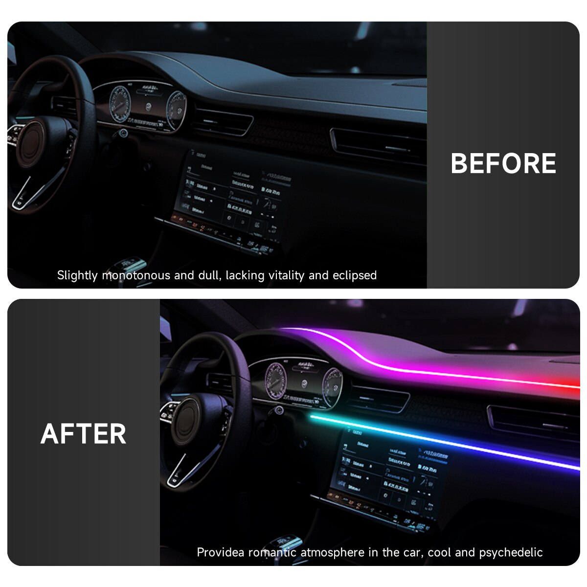 Car LED Ambient Light USB 64 C - огляд і ціна Rgb Hub Sync
