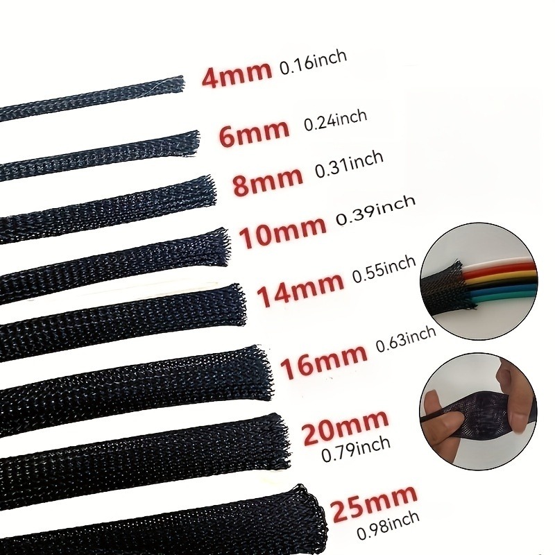 Durable PET ID 6~50mm Braided  - огляд і ціна Cable Sleeve Braided