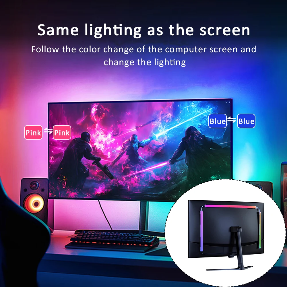 USB Computer Sync Light Strip  - огляд і ціна Gaming Accessories Bedroom