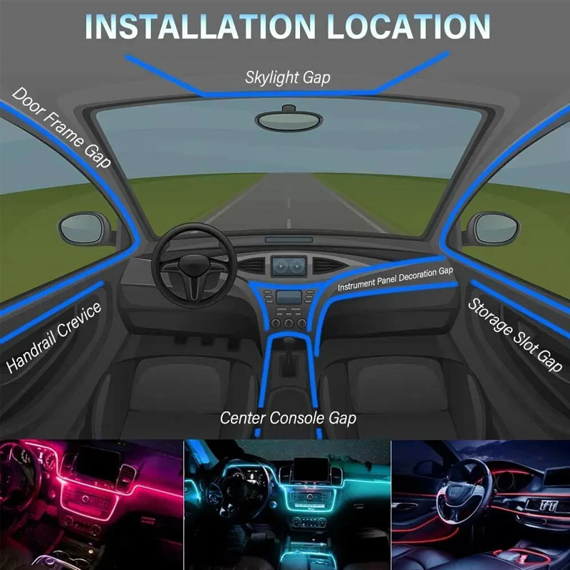 Car RGB Ambient LED Light Stri - огляд і ціна Rgb Hub Sync
