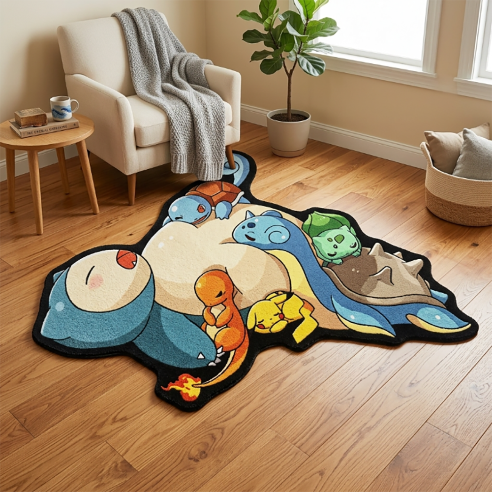 Cute Pokemon Floor Mat Snorlax - огляд і ціна Gaming Accessories For Room