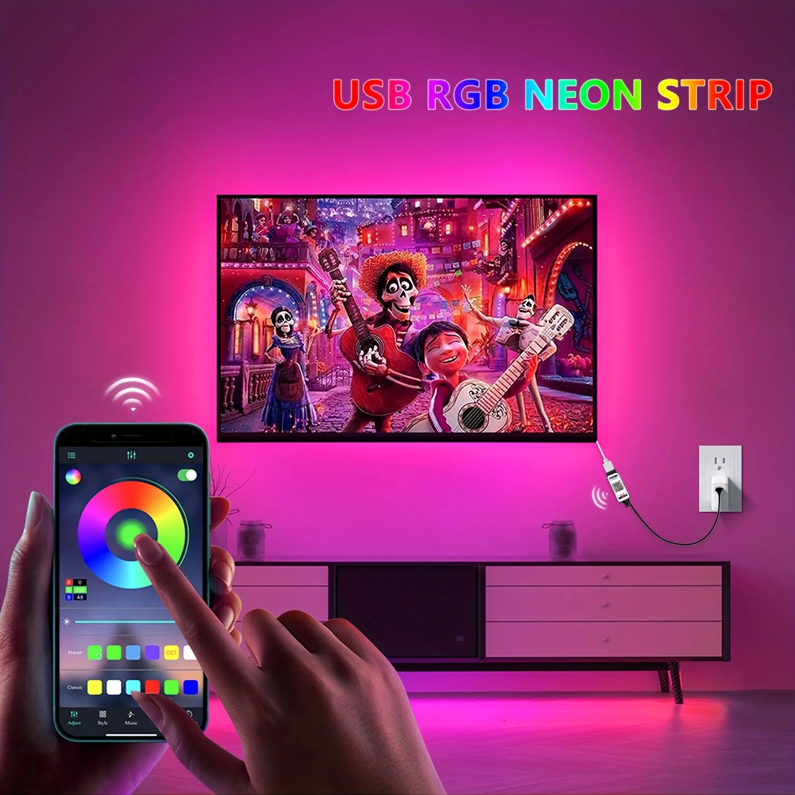 Bluetooth RGB Neon LED Strip L - огляд і ціна Gaming Accessories Bedroom