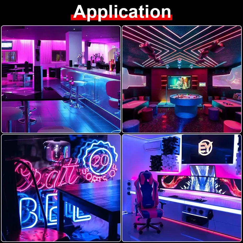Bluetooth RGB Neon LED Strip L - огляд і ціна Gaming Accessories Bedroom