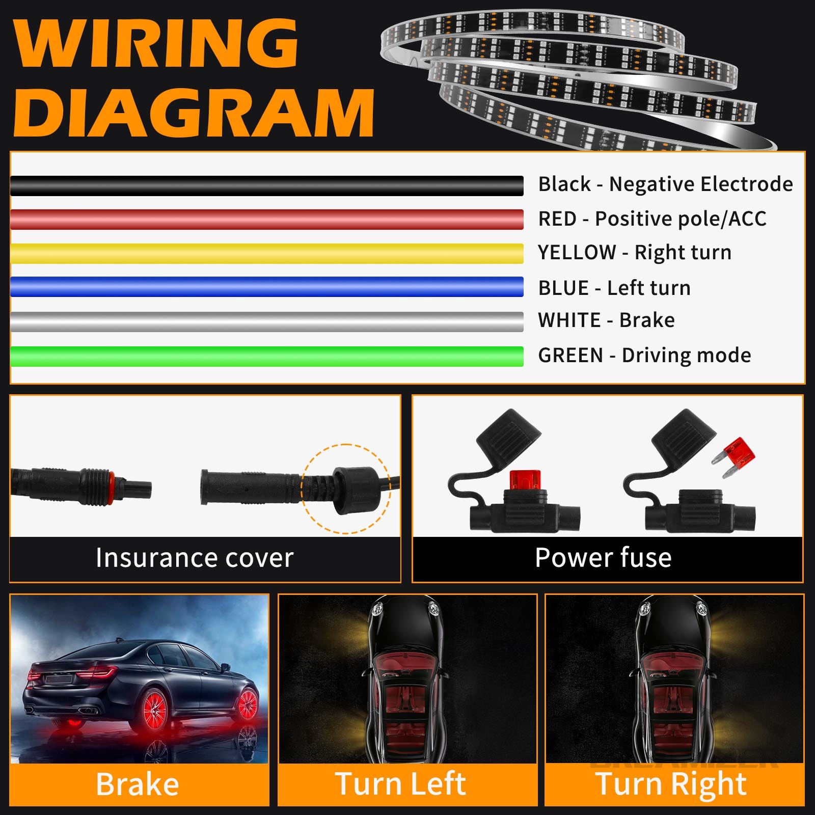 4Pcs Colorful Car Hub Lamp RGB - огляд і ціна Rgb Hub Sync
